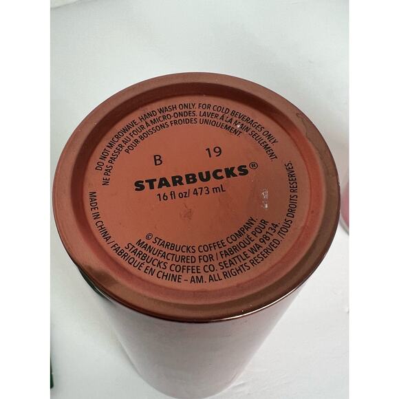NEW Starbucks Tumbler 16 fl oz Gold NO Lid - Picture 7 of 7